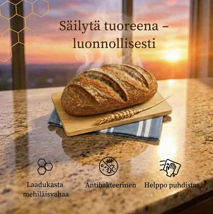 Ovyre-mehiläisvahapussi leivän säilytykseen